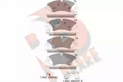 R BRAKE rb1957203 -  Комплект тормозных колодок, дисковый тормоз